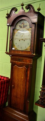 Lot 1463 - A mahogany and oak eight day longcase clock, arched painted dial signed Jno Farrer, Pontefract,...