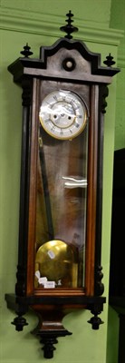 Lot 1469 - A Vienna style mahogany regulator wall clock, late 19th century