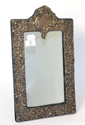 Lot 2 - A Victorian silver easel backed mirror