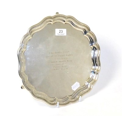 Lot 23 - A silver salver trophy for Eglinton hunt