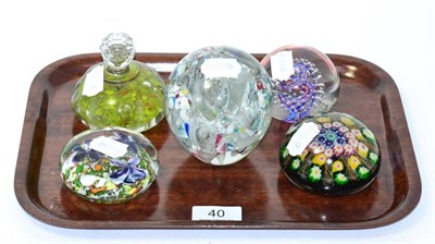 Lot 40 - Five paper weights
