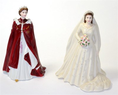 Lot 41 - Two boxed Royal Worcester Queen Elizabeth II