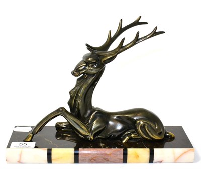 Lot 55 - An Art Deco bronzed stag