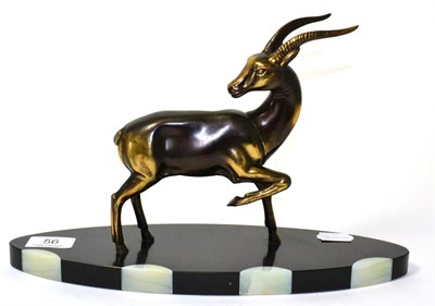 Lot 56 - An Art Deco bronzed gazelle