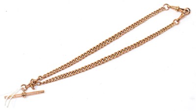 Lot 110 - A 9ct gold watch chain