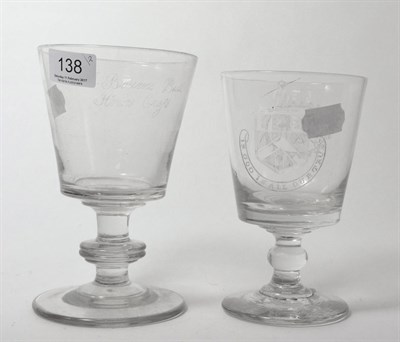 Lot 138 - An engraved rummer and another