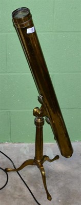 Lot 175 - Brass telescope on tripod base