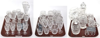 Lot 212 - A quantity of Waterford crystal glass consisting of two decanters, two brandy glasses, water...