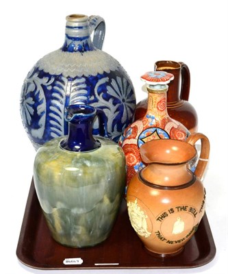 Lot 223 - Doulton Lambeth jug, 2 other Dalton jugs etc (some a.f.)