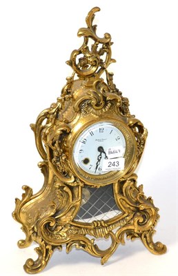 Lot 243 - A reproduction gilt metal striking mantel clock, movement stamped Franz Hermle, made in...