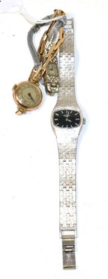 Lot 309 - A lady's 9ct gold wristwatch signed Albion, Rotary wristwatch and an Art Deco lady's wristwatch