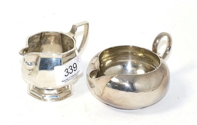 Lot 339 - Two silver milk jugs