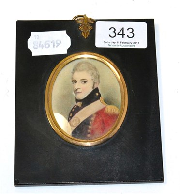 Lot 343 - Attributed to Frederick Buck, portrait miniature of an officer