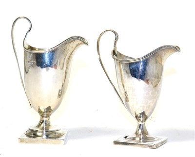 Lot 345 - Two silver cream jugs