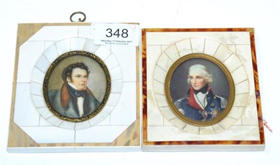 Lot 348 - After Paisary, head and shoulder portrait of Lord Nelson; together with a further portrait...