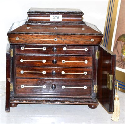 Lot 376 - A Regency rosewood jewellery casket