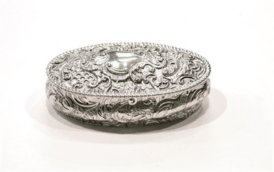 Lot 432 - Silver oval box by William Neale, Chester 1895