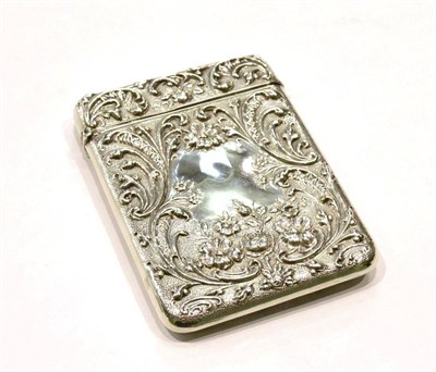 Lot 433 - A silver Edwardian card case, Birmingham 1910