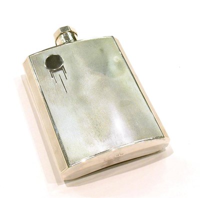 Lot 434 - A George V Art Deco silver hip flask Charles S Green & Co Birmingham 1933