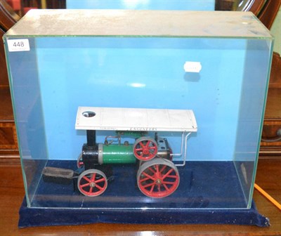 Lot 448 - Mamod steam engine in a glazed table top display case