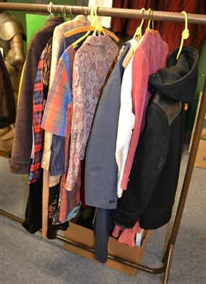 Lot 1057 - Assorted modern costume, including Gloverall black duffle coat, Toast navy mac, Vivienne...