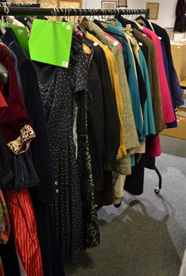 Lot 1061 - A large quantity of assorted 20th century costume including several Jaeger wool coats, two...