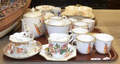 Lot 1128 - A large Victorian 1897 Jubilee tea set with various other items (2 trays)