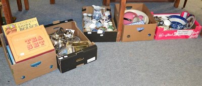 Lot 1148 - Five boxed nursery tea sets, modern, assorted plated wares and miscellaneous ceramics