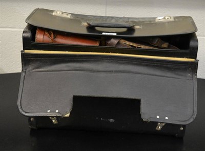 Lot 1182 - Leather case with assorted binoculars