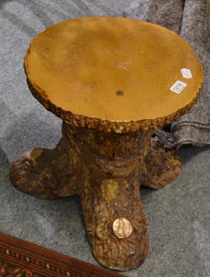 Lot 1214 - A Victorian naturalistic jardiniere stand in the form of a tree stump