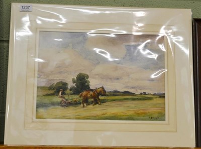 Lot 1237 - John Atkinson (1863-1924) A corner of old Devon, signed pencil and watercolour, 26.5cm by 38cm...