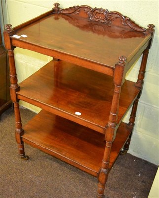 Lot 1275 - A Victorian mahogany three tier whatnot