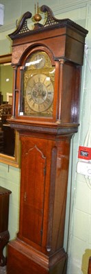 Lot 1276 - An oak eight day longcase clock, later dial and movement