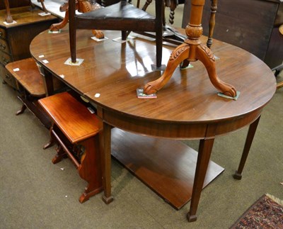 Lot 1301 - A mahogany D end dining table