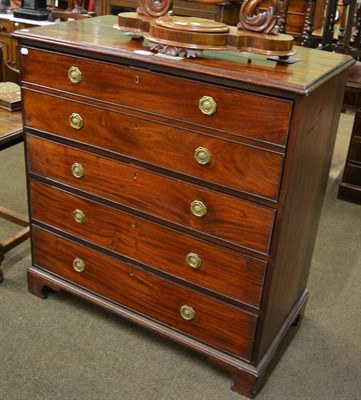 Lot 1312 - Georgian mahogany secretaire chest