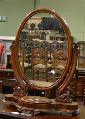 Lot 1313 - A Victorian mahogany dressing table mirror