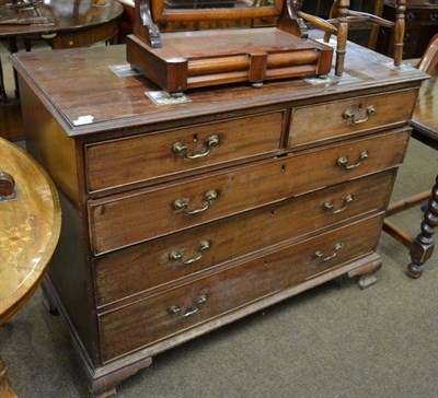 Lot 1316 - A mahogany four height chest of drawers