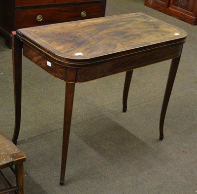 Lot 1320 - A 19th century fold over tea table