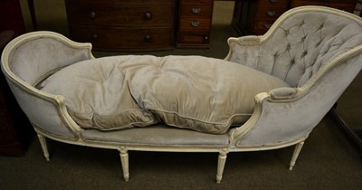 Lot 1355 - A cream coloured painted daybed