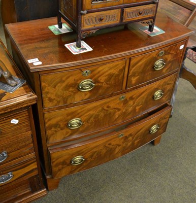 Lot 1364 - A George III three height mahogany chest of drawers