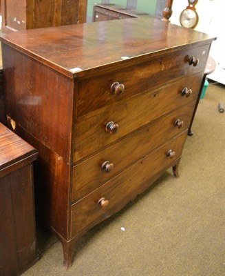 Lot 1370 - A mahogany four height chest of drawers