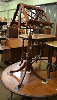 Lot 1375 - A mahogany and brass duet stand