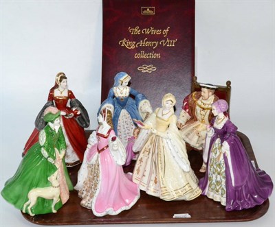 Lot 2 - Henry VIII and his six wives, a collection of Wedgwood figures