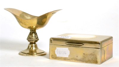 Lot 105 - A silver pedestal bowl and a silver jewellery box