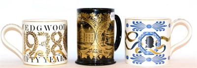 Lot 152 - Three Wedgwood china mugs