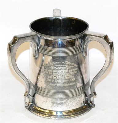 Lot 158 - An inter regimental tug of war challenge cup, 1896