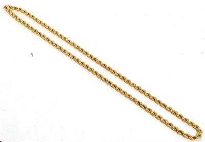 Lot 208 - A 9ct gold thick rope chain necklace, 78cm long