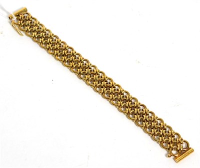 Lot 229 - A 9ct gold fancy link bracelet, 17cm long