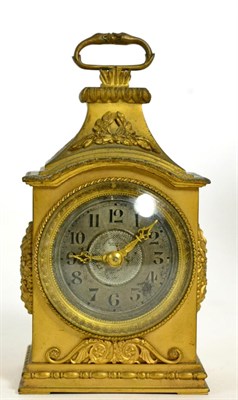 Lot 261 - A gilt metal mantel timepiece