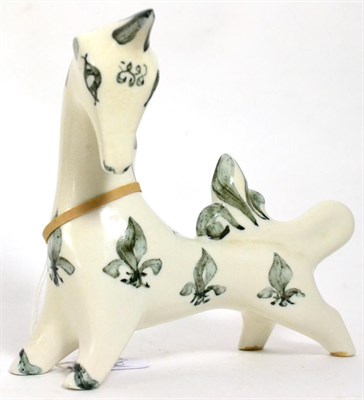 Lot 266 - A 1970's ceramic figure of a unicorn, possibly Janet Lewis, impressed marks